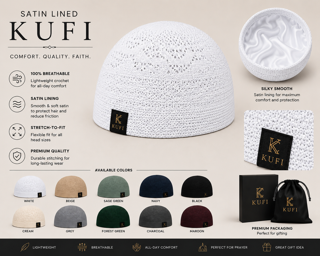 Satin lined kufi