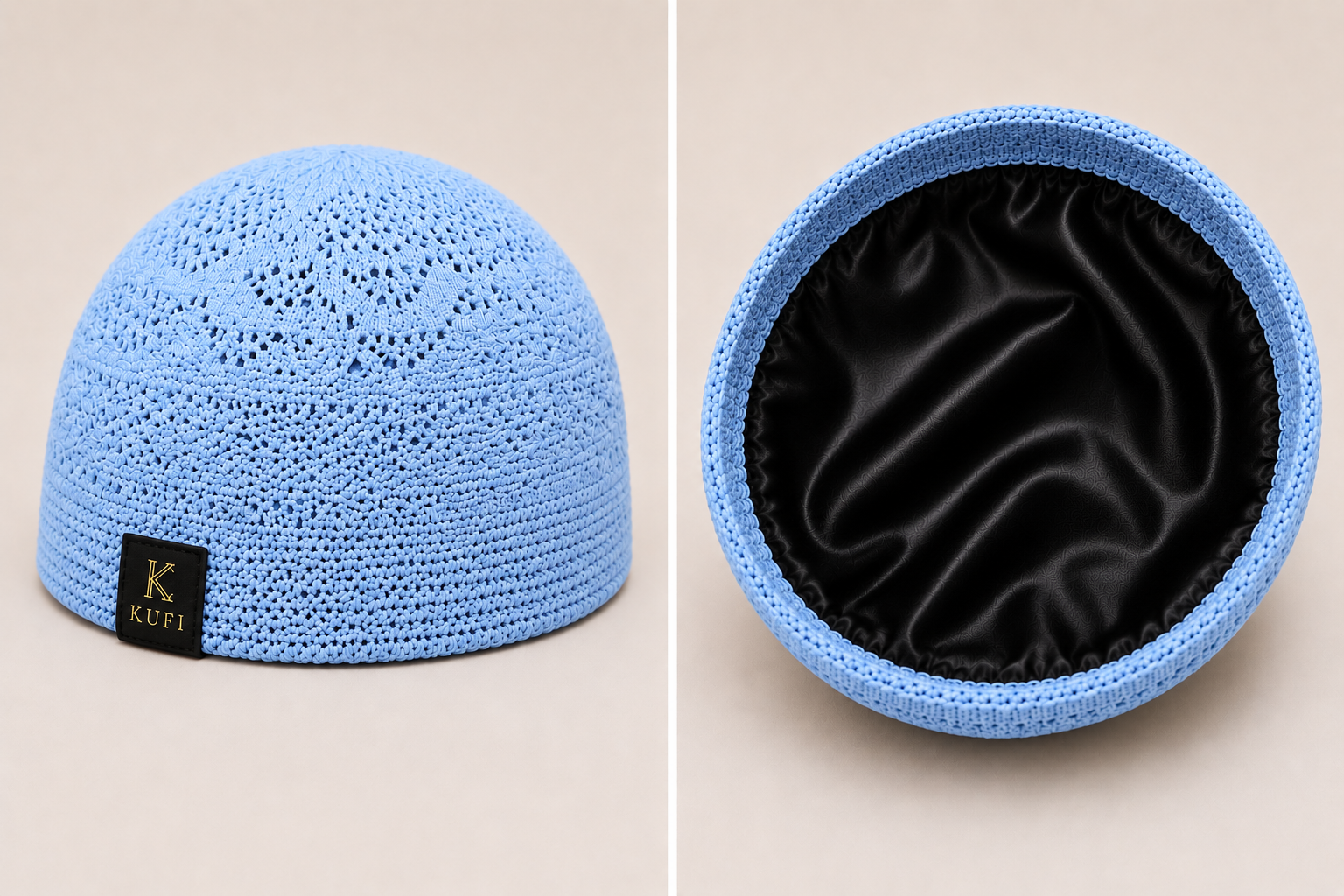 Satin lined kufi